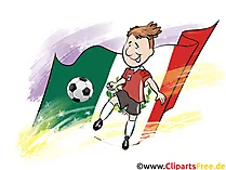 Mexikanischer Fussballspieler Bild, Illustration