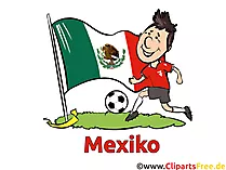 Mexikanischer Fussballspieler Clipart-Bild