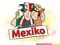 Witzige Fans auf Fussballstadion Cartoon