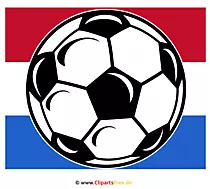 Fussball mit Hintergrund Fahne Niederlanden