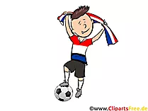 Fussballspieler Niederlanden - Cliparts zum Thema Fussball