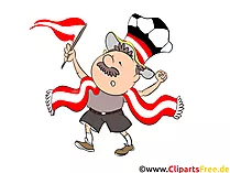 Österreichischer Sportfan Bild Fussball zu EM und WM