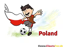 Cartoon Illustration Fussball Polen