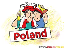 Sportfans Polen Clipart-Bilder kostenlos