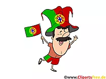 Cartoon-Bild Fussball Portugal