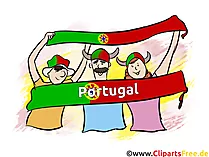 Portugiesische Sportfans Clipart-Bilder kostenlos