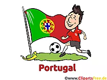 Portugiesischer Spieler Fussball Clipart-Bild kostenlos