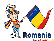 Rumänien Clipart-Grafik zum Thema Fussball EM und WM
