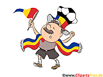 Rumänischer Fussballfan Clipart Fussball