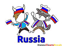 Russische Sportfans Clipart-Bilder kostenlos