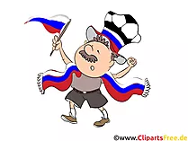 Russischer Fussball-Fan EM und WM Bild gratis