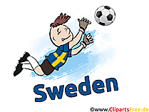 Torwart Schweden Clipart-Grafik zum Thema Fussball EM und WM
