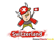 Cartoon Illustration Fussball Schweiz