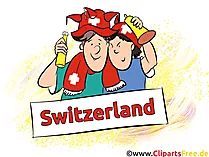 Schweizer Fussballfans Fussball EM und WM Bilder