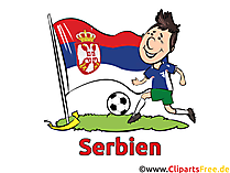 Serbischer Stürmer - Fussball Cliparts