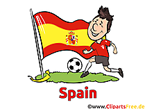 Cartoon Illustration Fussball Spanien