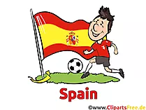Cartoon Illustration Fussball Spanien