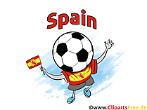 Spanien Fussball Clipart-Bild kostenlos