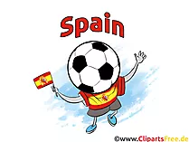 Spanien Fussball Clipart-Bild kostenlos