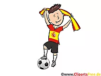 Spanien Fussballfan Clipart Fussball