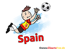 Spanischer Torwart Fussball EM WM Meisterschaft Clipart