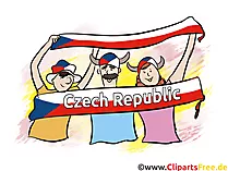 Czech Republic Sportfans Clipart-Bilder kostenlos