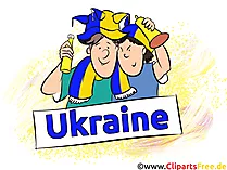Fussball Ukraine Grafik, Bild zu EM und WM