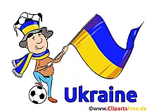 Ukraine Fussball Fan Bild zu EM und WM