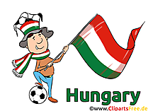 Cartoon-Bild Fussball ungarischer Sportfan