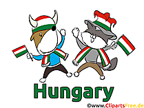Cartoon Illustration Fussball Ungarn