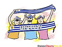 Zuschauer im Stadion in Uruguay Bild