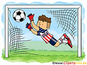 Cartoon USA-Fussball-Torwart