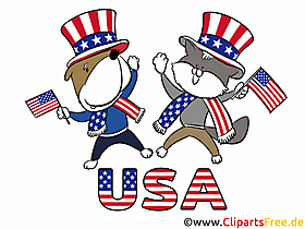 USA-Fussballfans Clipart zur Weltmeisterschaft