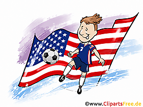 USA Fussballspieler Clipart-Bild gratis