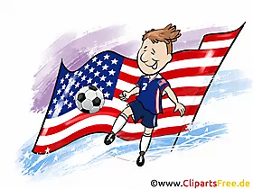 USA Fussballspieler Clipart-Bild gratis