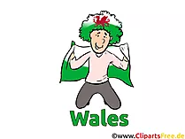 Football fan Wales  graphic free