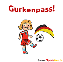 Fussballjargon Gurkenpass Clipart-Bild