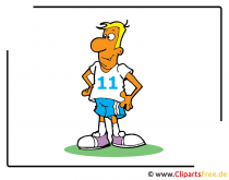 Futbalový hráč obrázková karikatúra