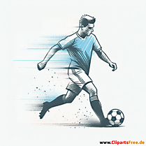 Fussballstürmer Clipart - Bilder zum Thema Fußball