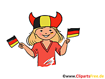 Girl Germany sport fan clip art free