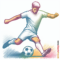 Grätsche Clipart - Bilder zum Thema Fußball