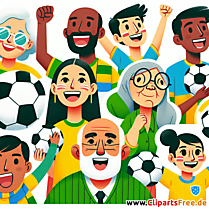 Fußballfans Clipart - Bilder zum Thema Fußball