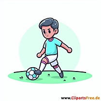 Fußballspieler trainiert Clipart - Bilder zum Thema Fußball