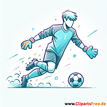 Fußballtorwart im Cartoonstyle Clipart - Bilder zum Thema Fußball
