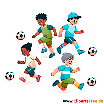 Fußballtraining für Kinder Clipart - Bilder zum Thema Fußball