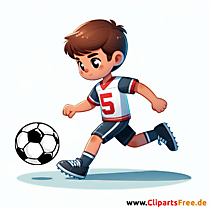Junge im Fußballtraining Clipart - Bilder zum Thema Kinderfußball