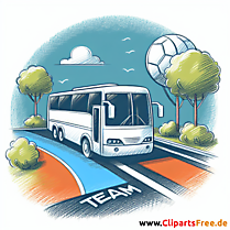 Mannschaftsbus Clipart - Bilder zum Thema Fußball