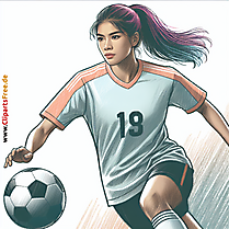 Mittelfeldspielerin Clipart - Bilder zum Thema Frauenfußball