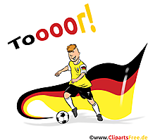Nationalflagge Deutschland Fussball Cliparts, Bilder, Cartoons