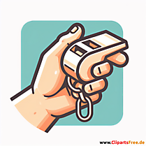 Pfeife vom Schiedrichter Clipart - Bilder zum Thema Fußball